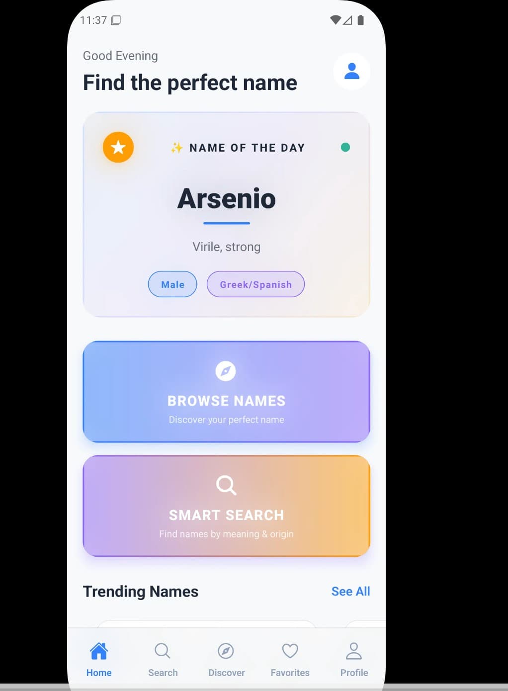 Modern Baby Names App